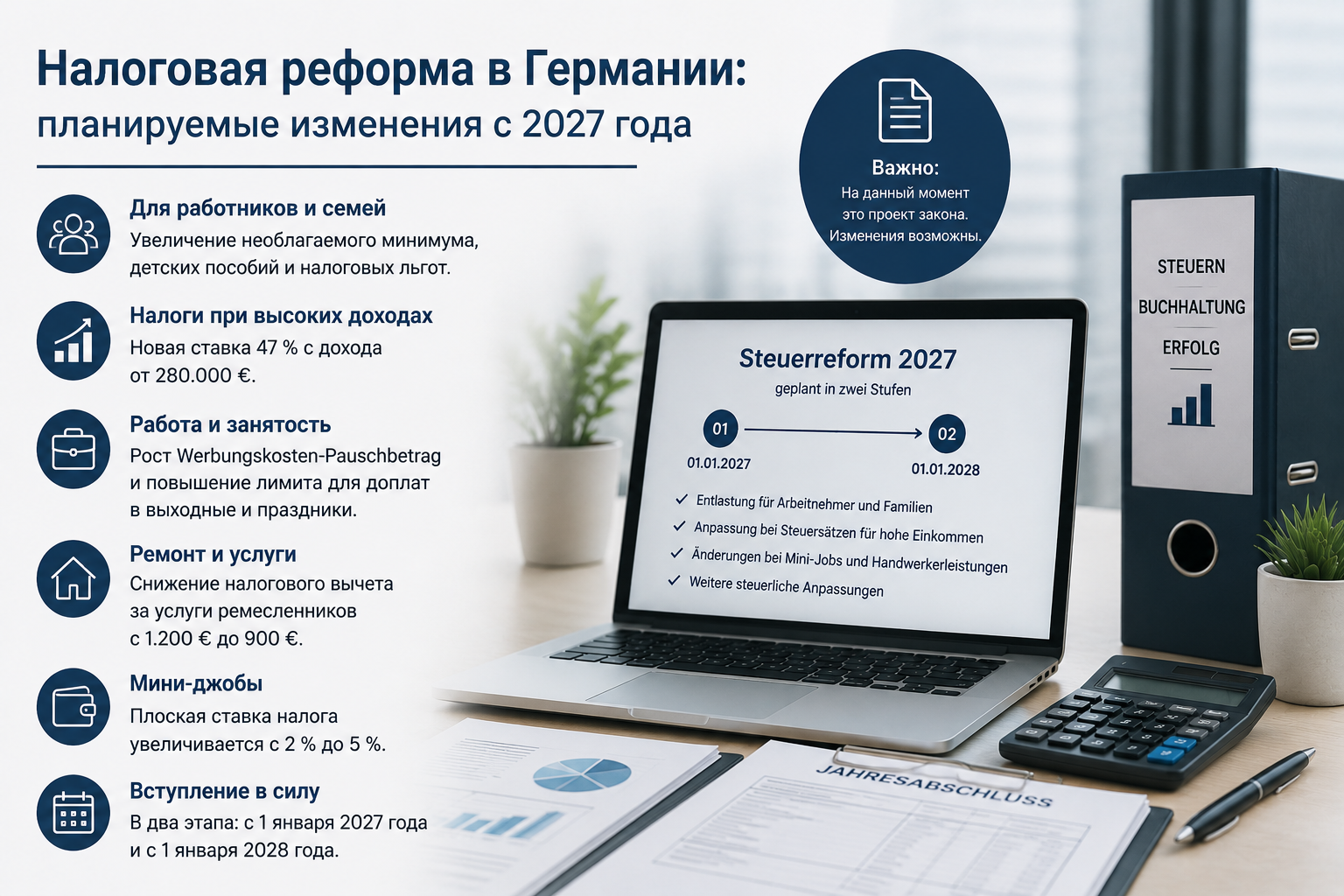 Налоговая реформа в Германии: планируемые изменения с 2027 года